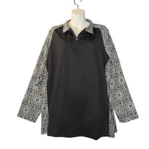 National Since 1952 Women 3X Lightweight Pullover Jacket Floral Stretch Outdoors